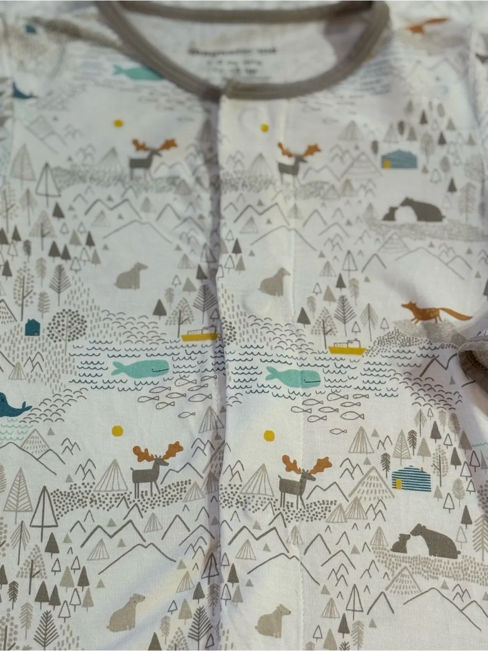 +Magnetic Me Woodland Moose Fox Bear Footie Sleeper 6-9M Baby Modal Neutral